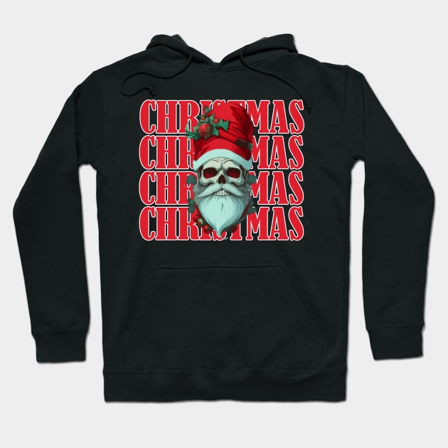 Santa Claus Skull Hoodie by Kaine Ability